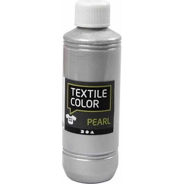 Textilfarbe - Silber - Perlmutt - 250 ml