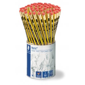 Noris Bleistifte mit Radierspitze HB - 72 Bleistifte Noris Bleistifte mit Radierspitze HB - 72 Bleistifte