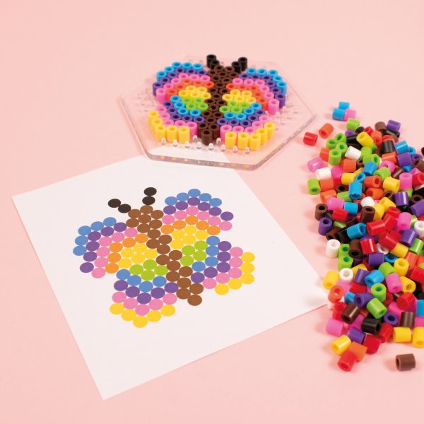 Die Tubenperle mit Platte 1.000 Stck 10-farbig