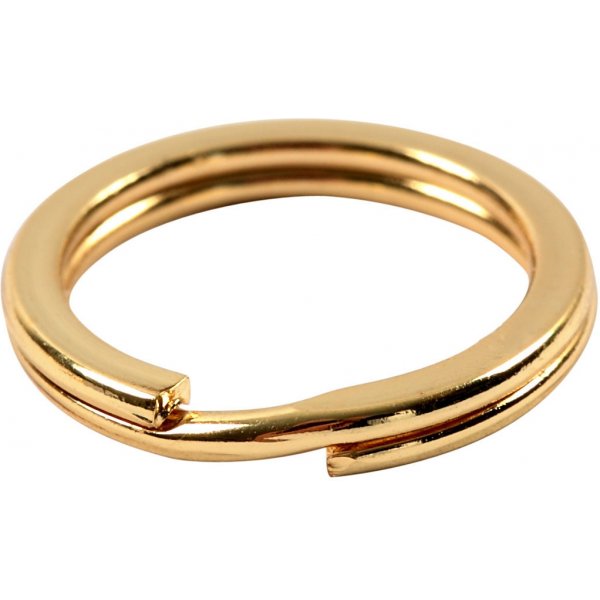 Spaltring - vergoldet - 15 Stk