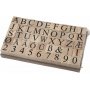 Stempel - Buchstaben und Zahlen - 20 x 20 mm - 45 Stk