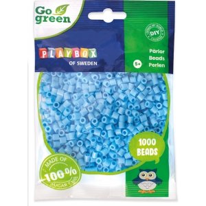 Röhrenperlen Go green 1000 Stück Hellblau Röhrenperlen Go green 1000 Stück Hellblau