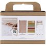 Mini DIY Kit Stickerei - staubige Rose - Umschlagtasche