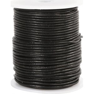 Lederband - Schwarz - 2 mm - 50 m Lederband - Schwarz - 2 mm - 50 m