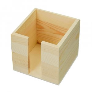 Box für Haftnotizen 11 x 11 x 10 cm - natur Box für Haftnotizen 11 x 11 x 10 cm - natur