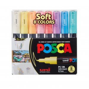 Uni Posca PC-1M - 8 sanfte Farben Uni Posca PC-1M - 8 sanfte Farben