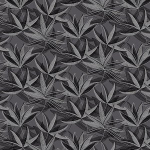 Wachstuch PVC-Blätter - Schwarz Wachstuch PVC-Blätter - Schwarz