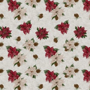 Wachstuch PVC Weihnachtsrose Wachstuch PVC Weihnachtsrose