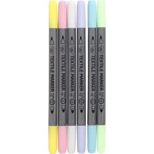 Textilmarker - Pastellfarben - 6 Stk Textilmarker - Pastellfarben - 6 Stk