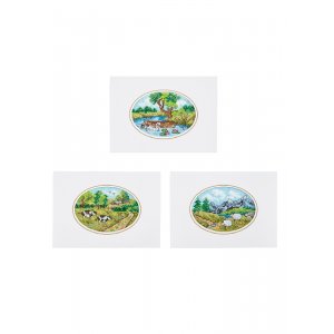 Stickset Karte - Draußen in der Natur, 3er-Pack Stickset Karte - Draußen in der Natur, 3er-Pack