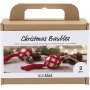 DIY Kit Christbaumkugeln - Weihnachten rot - Makramee