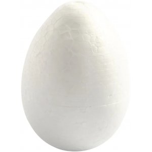 Frigolit-Eier - Weiß - H10 cm - 5 Stk Frigolit-Eier - Weiß - H10 cm - 5 Stk