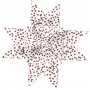 Sternstreifen - rot - wei - 6,5+11,5 cm, 48 Streifen