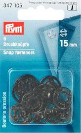 Druckknöpfe (genäht) aus schwarzem Kunststoff Druckknöpfe (genäht) aus schwarzem Kunststoff