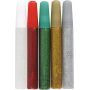 Glitzerkleber - gemischte Farben - 5 x 10 ml