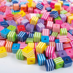 Gestreifte Perlen - 300 Stk Gestreifte Perlen - 300 Stk