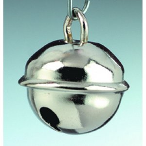 Kleine runde Glöckchen 19 mm - silberfarben 6 Stk. Kleine runde Glöckchen 19 mm - silberfarben 6 Stk.