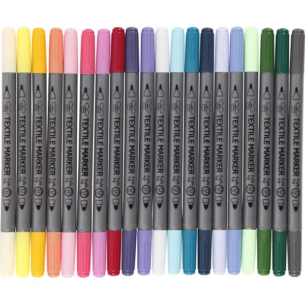 Textilmarker - Komplementrfarben - 20 Stk