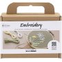 Mini DIY Kit Stickerei - Staubgrn - Stickrahmen