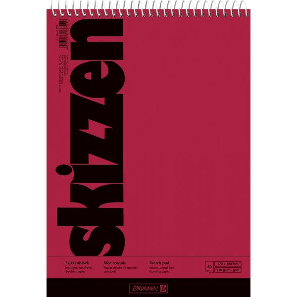 Skizzenblock - 17x24cm (50 Seiten)