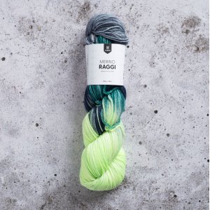 Merino Raggi 100g - Limetten- und Steingrau Merino Raggi 100g - Limetten- und Steingrau
