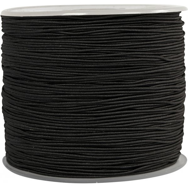 Elastische Kordel 1 mm - Schwarz - 250 m