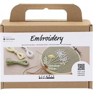 Mini DIY Kit Stickerei - Staubgrün - Stickrahmen Mini DIY Kit Stickerei - Staubgrün - Stickrahmen