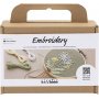 Mini DIY Kit Stickerei - Staubgrn - Stickrahmen
