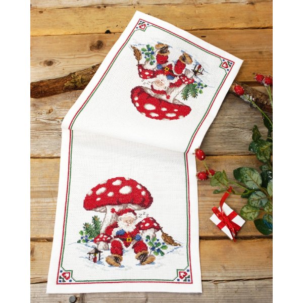 Stickset Lufer - Weihnachtsmann am Pilz