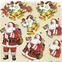 3D-Motiv - Weihnachtsmann und Weihnachtssterne - 4 Blatt