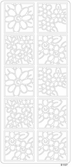 Abziehbilder - Blumen/Karos