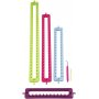 Rechteckige Strickringe mit Nadeln und Haken - 4 Stk