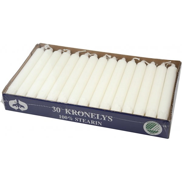Kerzen - wei - 30 Stk
