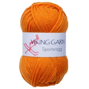 Wikingergarn Sportlappen 50g - Gelborange (544) SR Wikingergarn Sportlappen 50g - Gelborange (544) SR