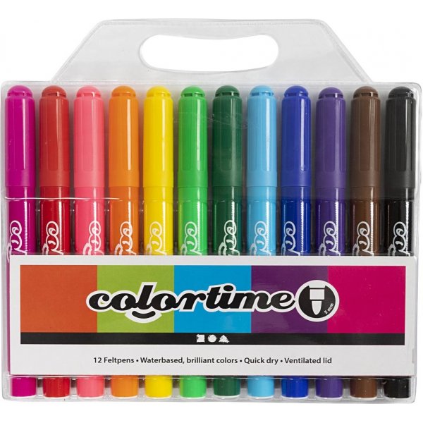 Colortime Bleistifte - Standardfarben - 2 mm - 12 Stk