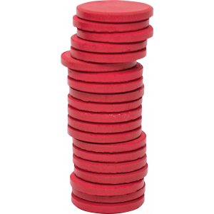 Farbpucks ø 30 mm - dunkelrot - 20 Stk Farbpucks ø 30 mm - dunkelrot - 20 Stk