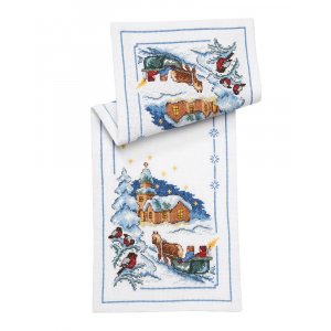 Stickset Läufer - Auf dem Weg nach Weihnachten Stickset Läufer - Auf dem Weg nach Weihnachten
