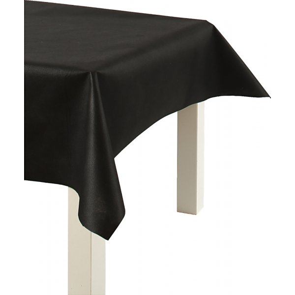 Tischdecke aus Stoffimitat - Schwarz - 10 m Tischdecke aus Stoffimitat - Schwarz - 10 m