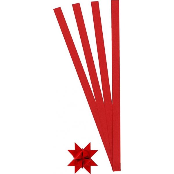 Sternstreifen - rot - 4,5 cm - 100 Streifen