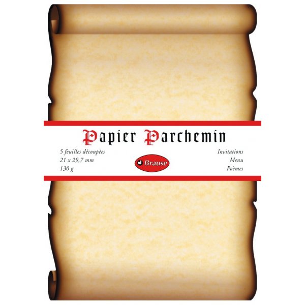 Papier mit Pergamentstruktur, 130 g, A4 - 5 Blatt