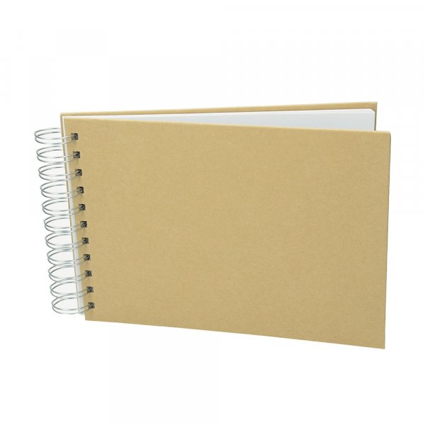 Album fr Scrapbooking A 5 / 21 x 15 cm - braun 25 Seiten mit Spiralfaden