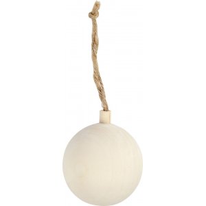 Weihnachtskugel aus Holz mit Aufhängung - Ø5,5 cm Weihnachtskugel aus Holz mit Aufhängung - Ø5,5 cm