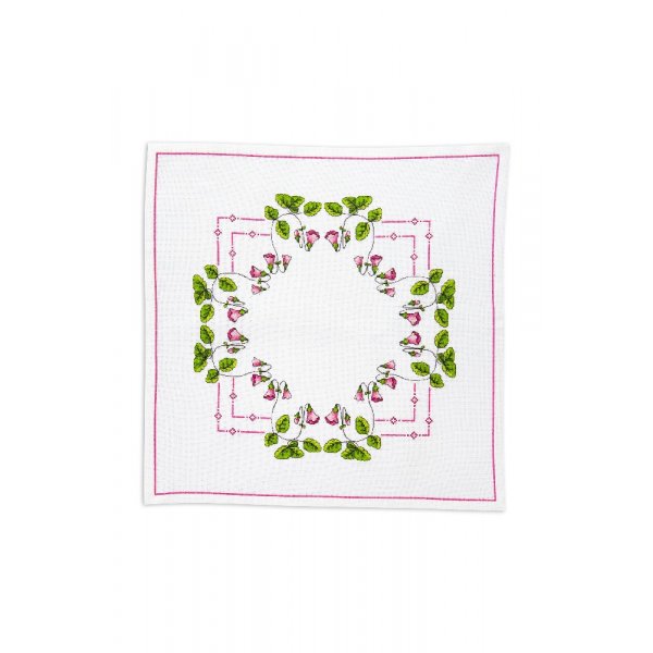Stickset Stoff - Rosa Uhr