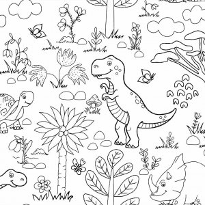 Wachstuch PVC Griffel Dino - Weiß Wachstuch PVC Griffel Dino - Weiß