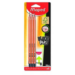 Bleistift - Maped - 6 HB-Bleistifte und 1 Radiergummi Bleistift - Maped - 6 HB-Bleistifte und 1 Radiergummi