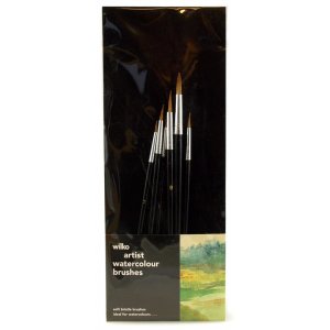 Künstlerpinsel für weiche Aquarellfarben, 6 Stück - Größen 1, 3, 5, 7, 9, 11 Künstlerpinsel für weiche Aquarellfarben, 6 Stück - Größen 1, 3, 5, 7, 9, 11