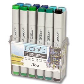 Copic Marker-Set - 12 Stifte - Umweltfarben Copic Marker-Set - 12 Stifte - Umweltfarben