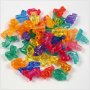 Kunststoffperlen - krftige Farben - transparent - 125 ml