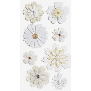 Aufklebermix - Blumen - weiß 2 Aufklebermix - Blumen - weiß 2