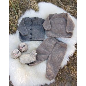 Strickmuster - Stockinette-Raglanpullover, Strickjacke und Hose Strickmuster - Stockinette-Raglanpullover, Strickjacke und Hose